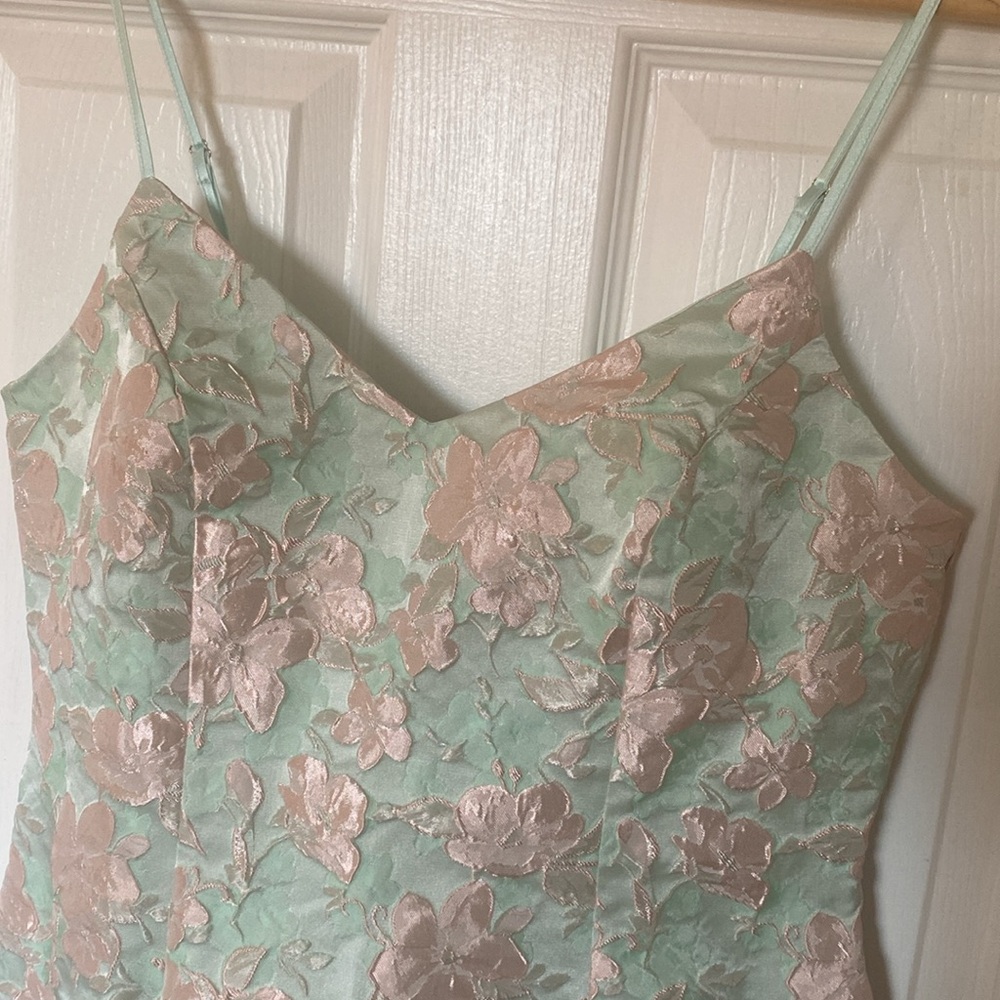 Lulus floral jacquard mini dress